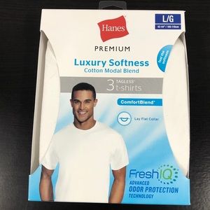 3 pack Hanes White undershirt size large